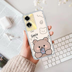 Cute Bear Transparent Silicon Case For Oppo A59 5G