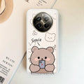 Cute Bear Transparent Silicon Case For Realme 11 Pro+ 5G