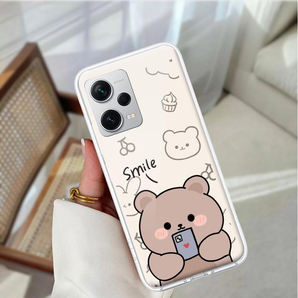 Cute Bear Transparent Silicon Case For Redmi/Xiaomi - ShopOnCliQ
