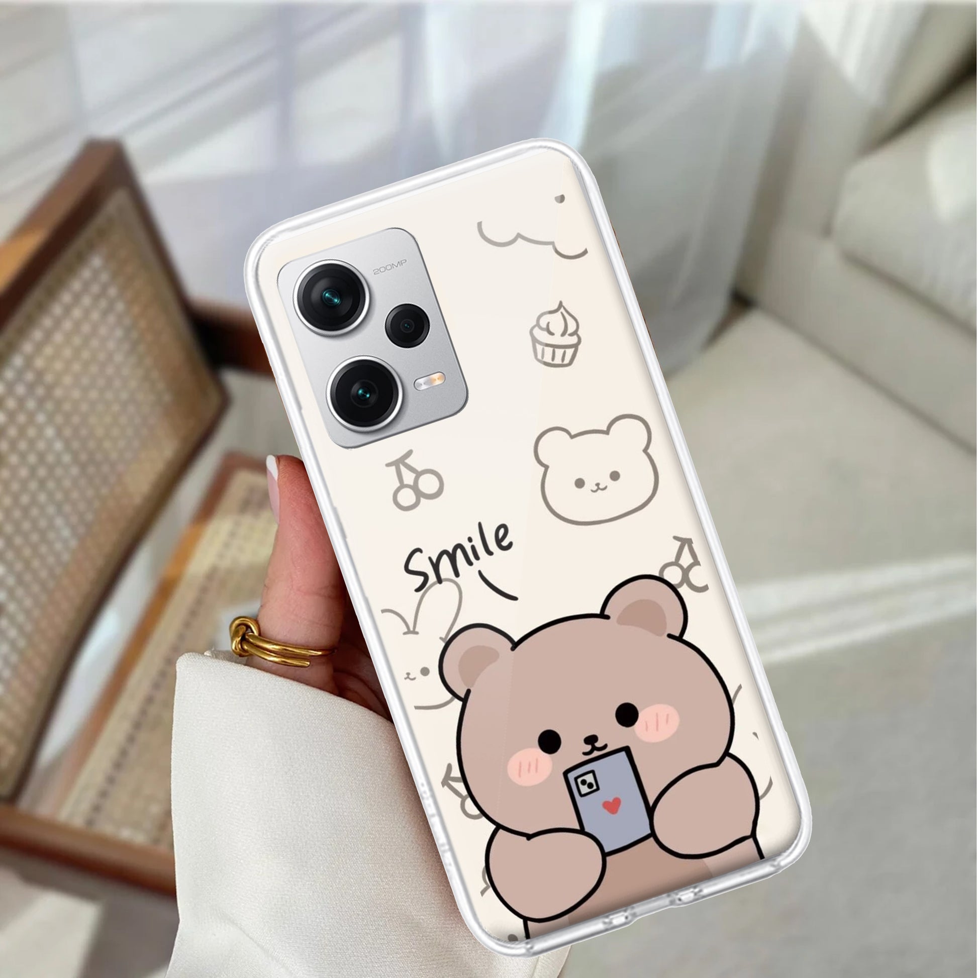 Cute Bear Transparent Silicon Case For Redmi/Xiaomi ShopOnCliQ