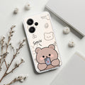 Cute Bear Transparent Silicon Case For Redmi Note 10 / 10S