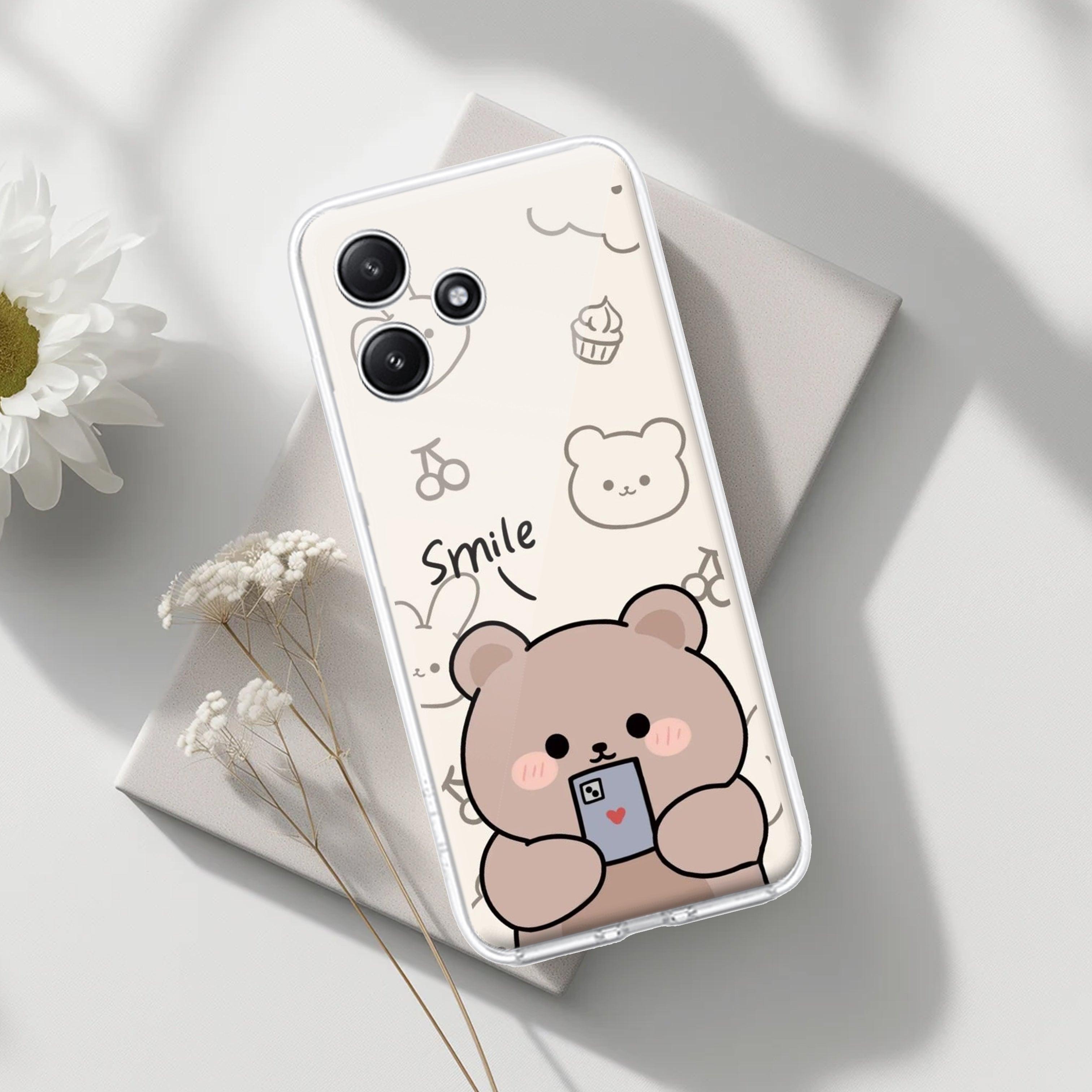 Cute Bear Transparent Silicon Case For Redmi/Xiaomi - ShopOnCliQ