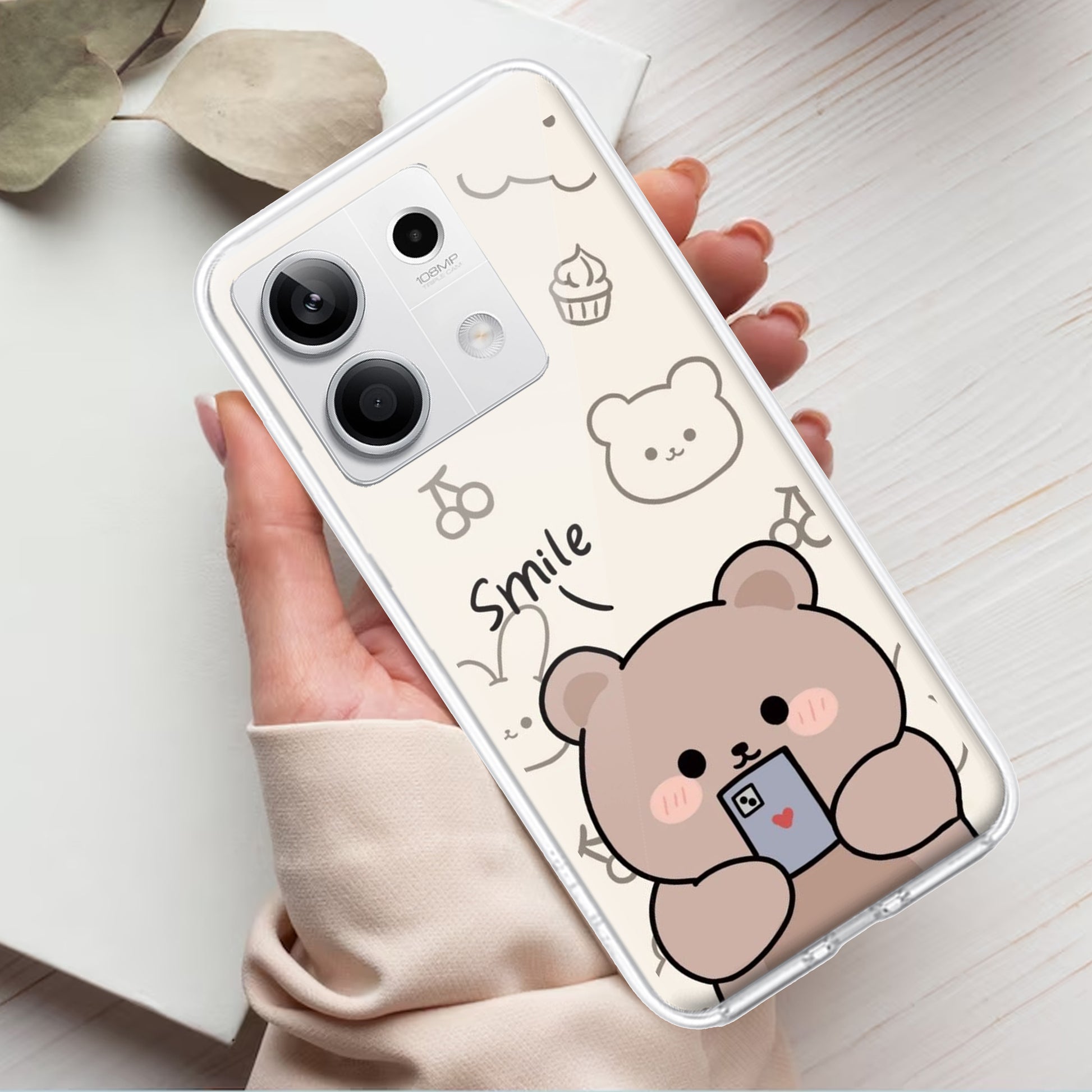 Cute Bear Transparent Silicon Case For Redmi/Xiaomi ShopOnCliQ