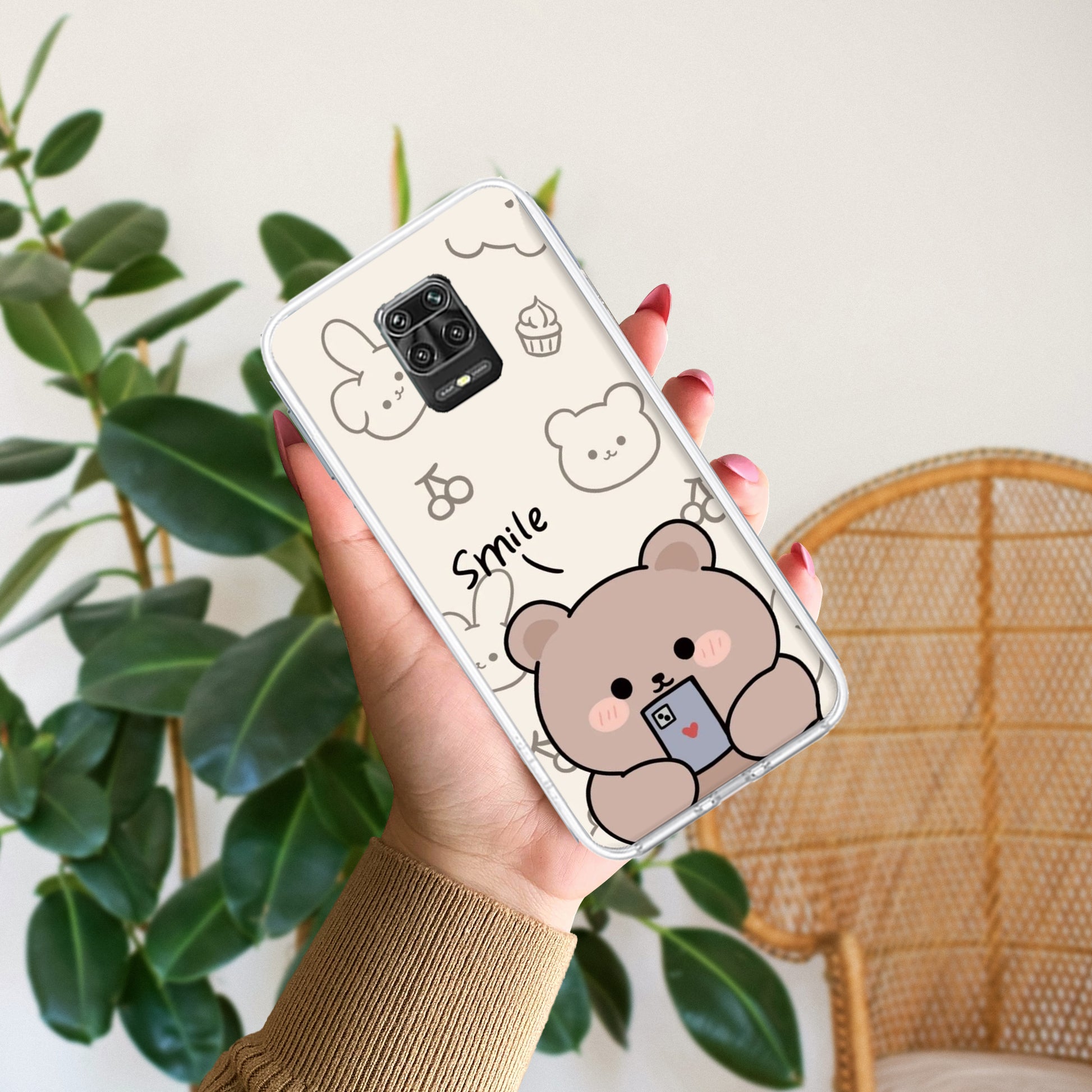 Cute Bear Transparent Silicon Case For Redmi/Xiaomi ShopOnCliQ