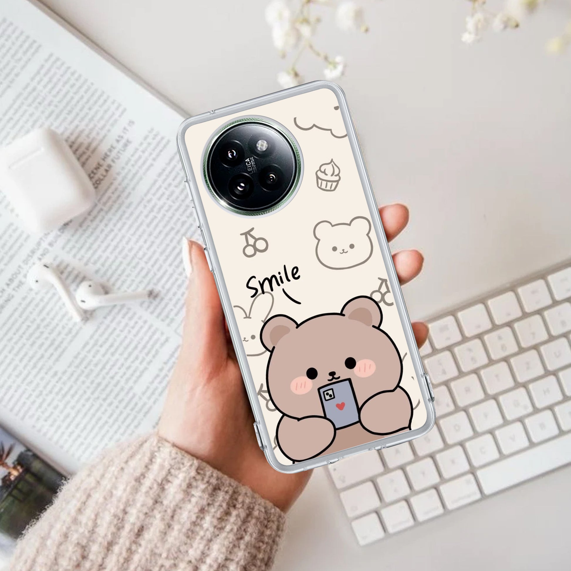 Cute Bear Transparent Silicon Case For Redmi/Xiaomi ShopOnCliQ