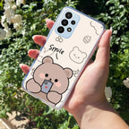 Cute Bear Transparent Silicon Case For Samsung Galaxy A23 5G