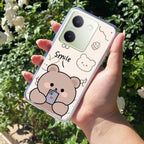 Cute Bear Transparent Silicon Case For Vivo - ShopOnCliQ