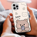 Cute Bear Transparent Silicon Case For iPhone 12 Pro Max