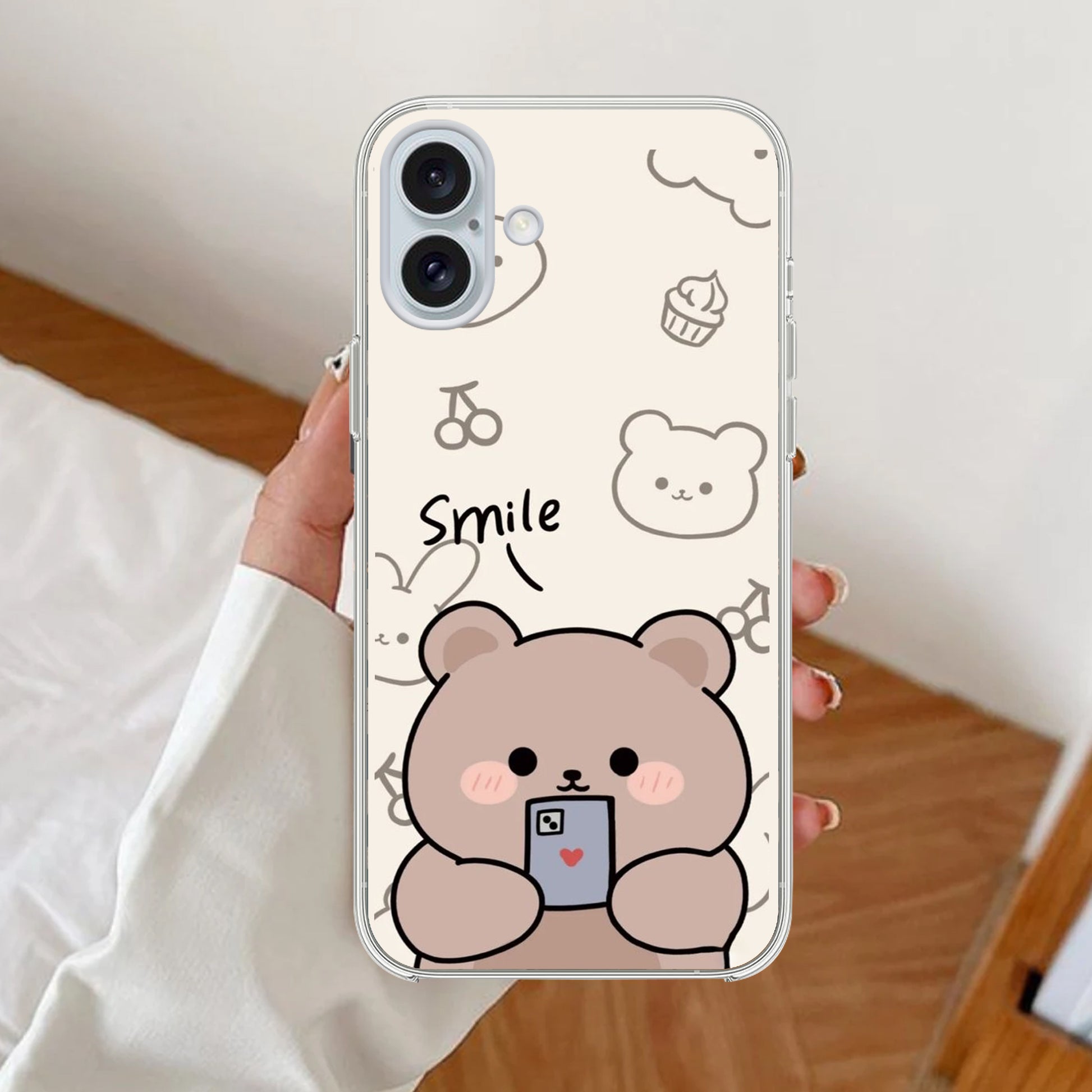 Cute Bear Transparent Silicon Case For iPhone ShopOnCliQ