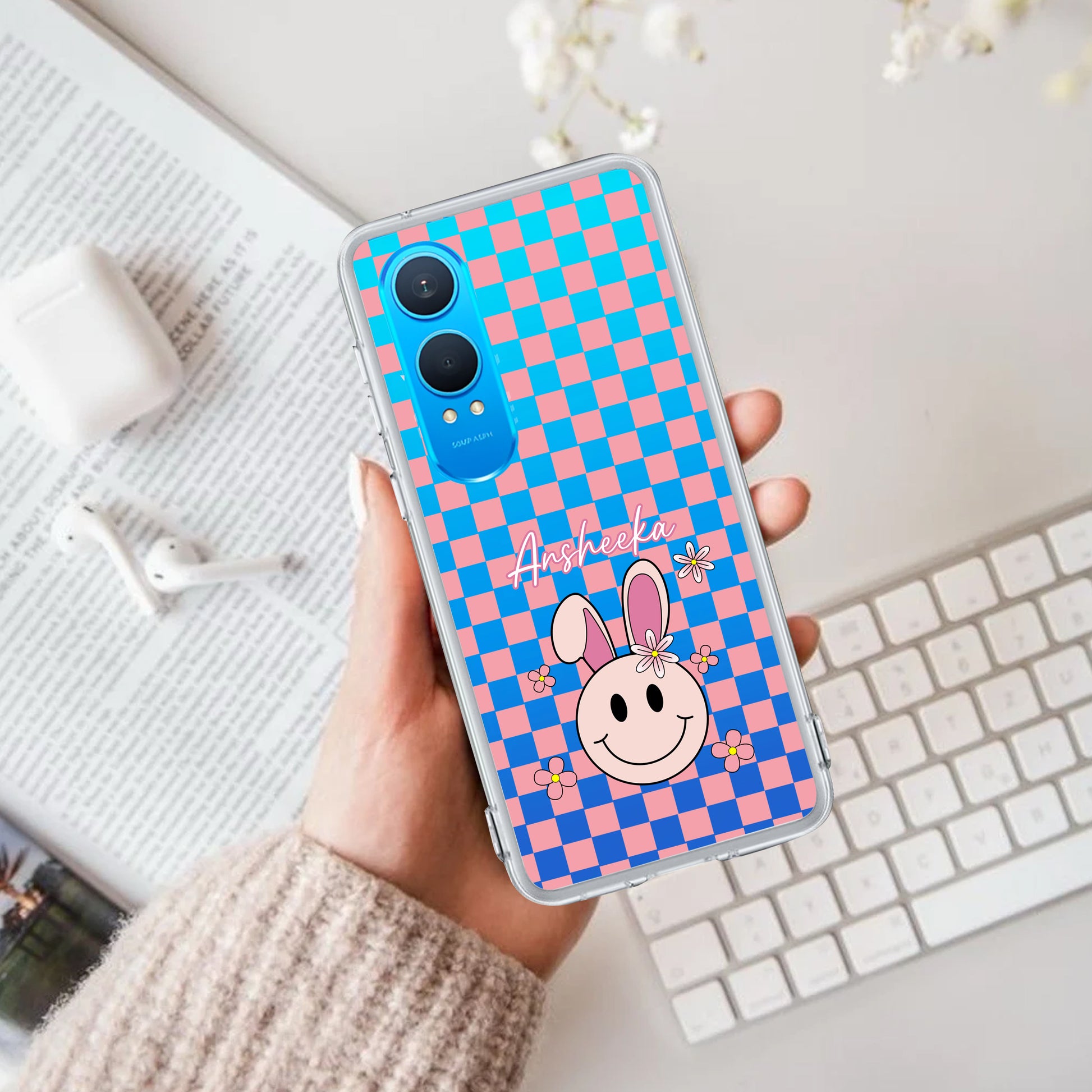 Cute Bunny Customize Transparent Silicon Case For OnePlus ShopOnCliQ