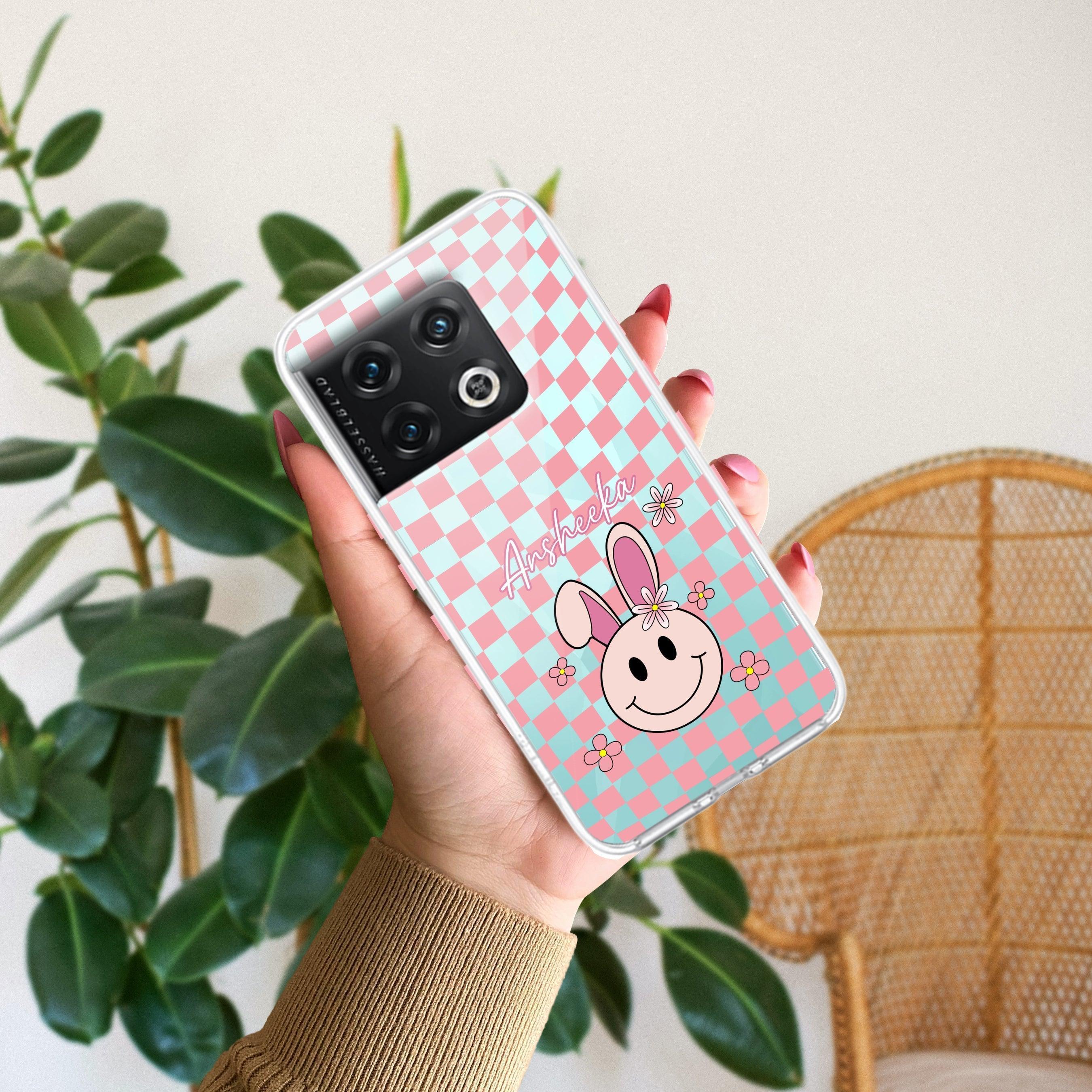 Cute Bunny Customize Transparent Silicon Case For OnePlus