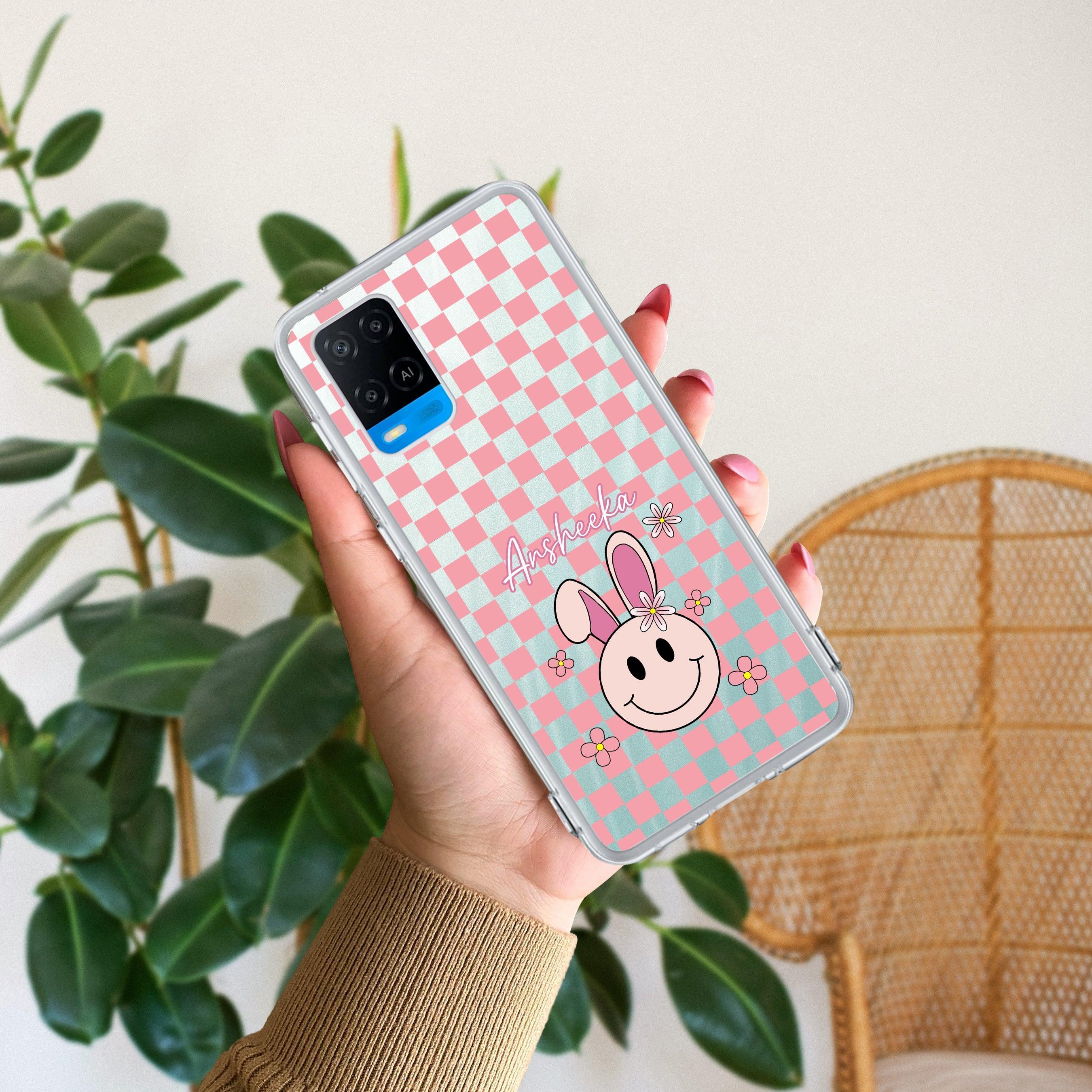 Cute Bunny Customize Anti Yellow Case For Oppo A54