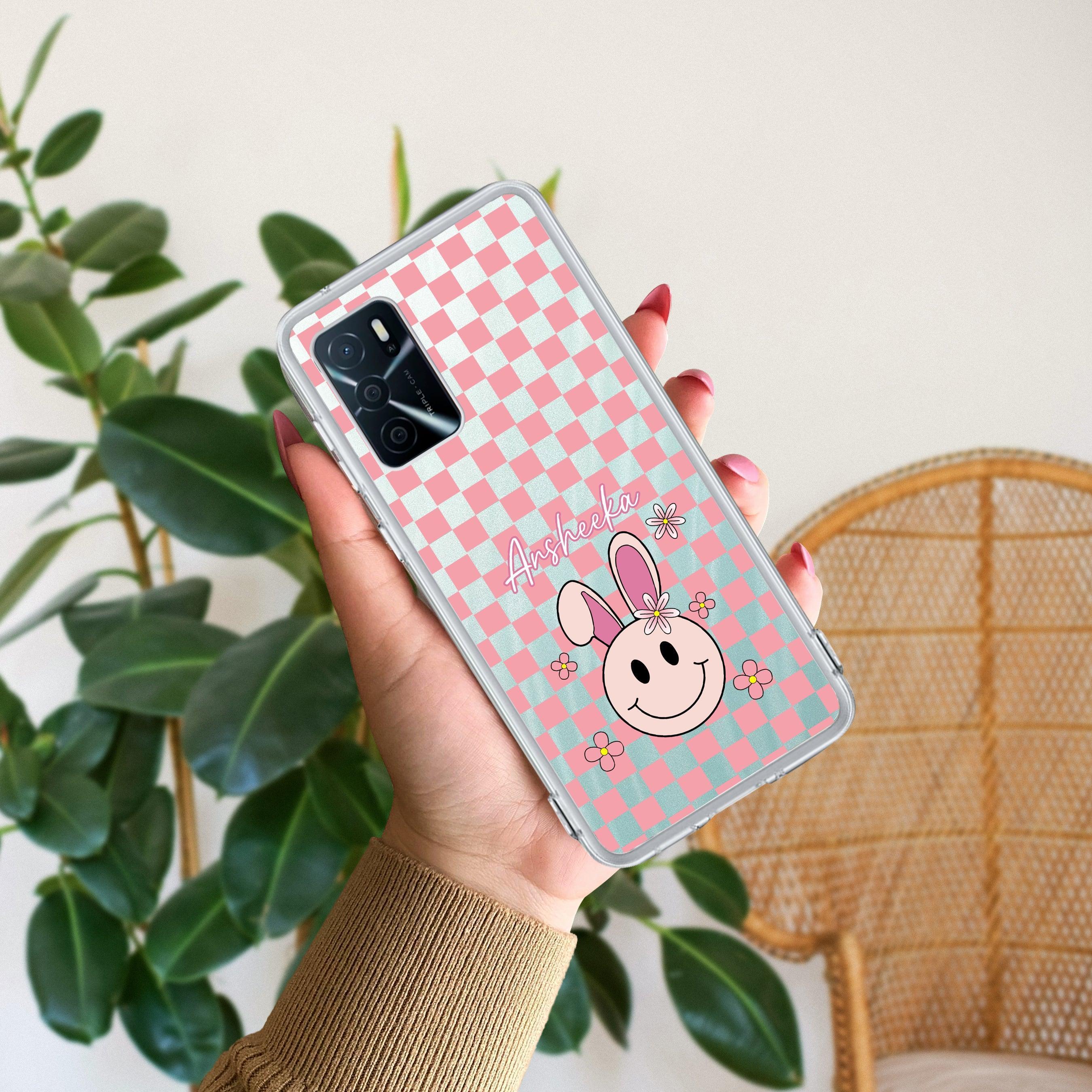 Cute Bunny Customize Anti Yellow Case For Oppo A16