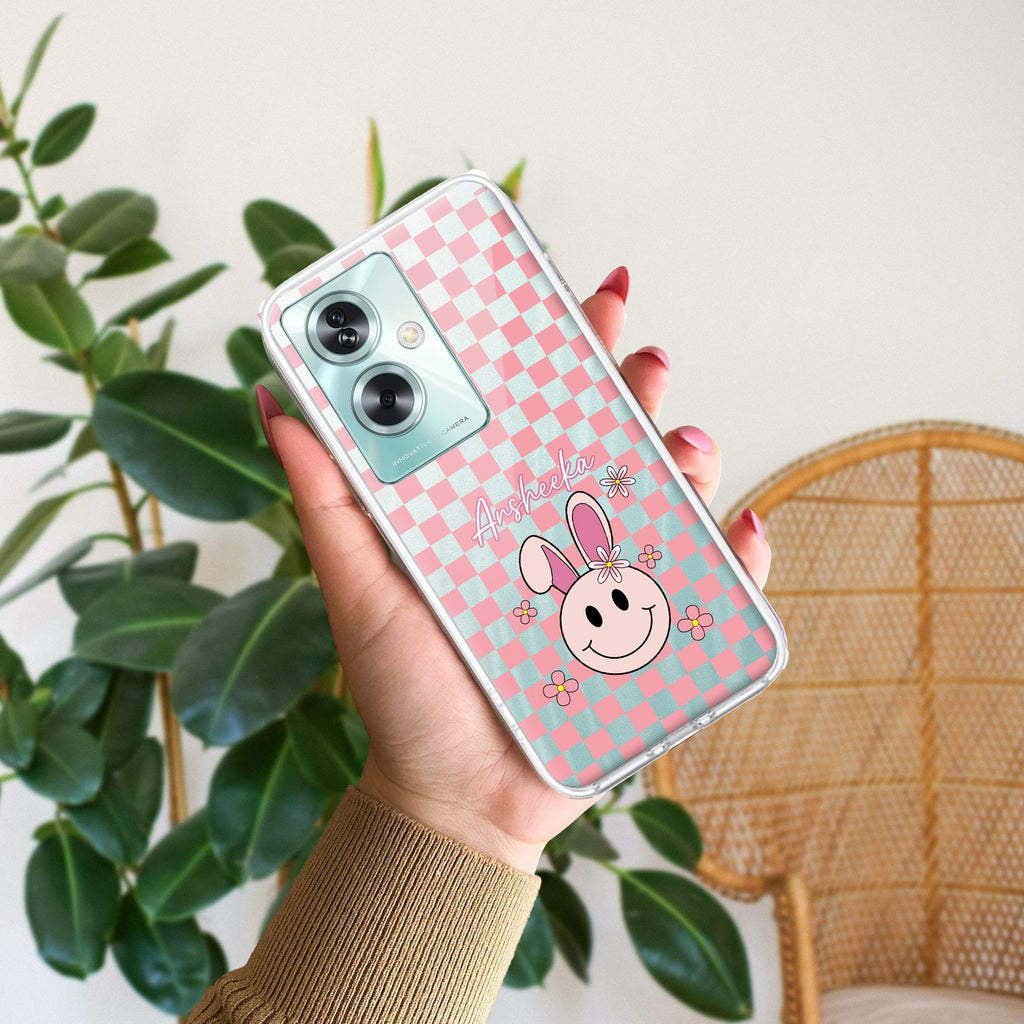 Cute Bunny Customize Anti Yellow Case For Oppo A79 5G