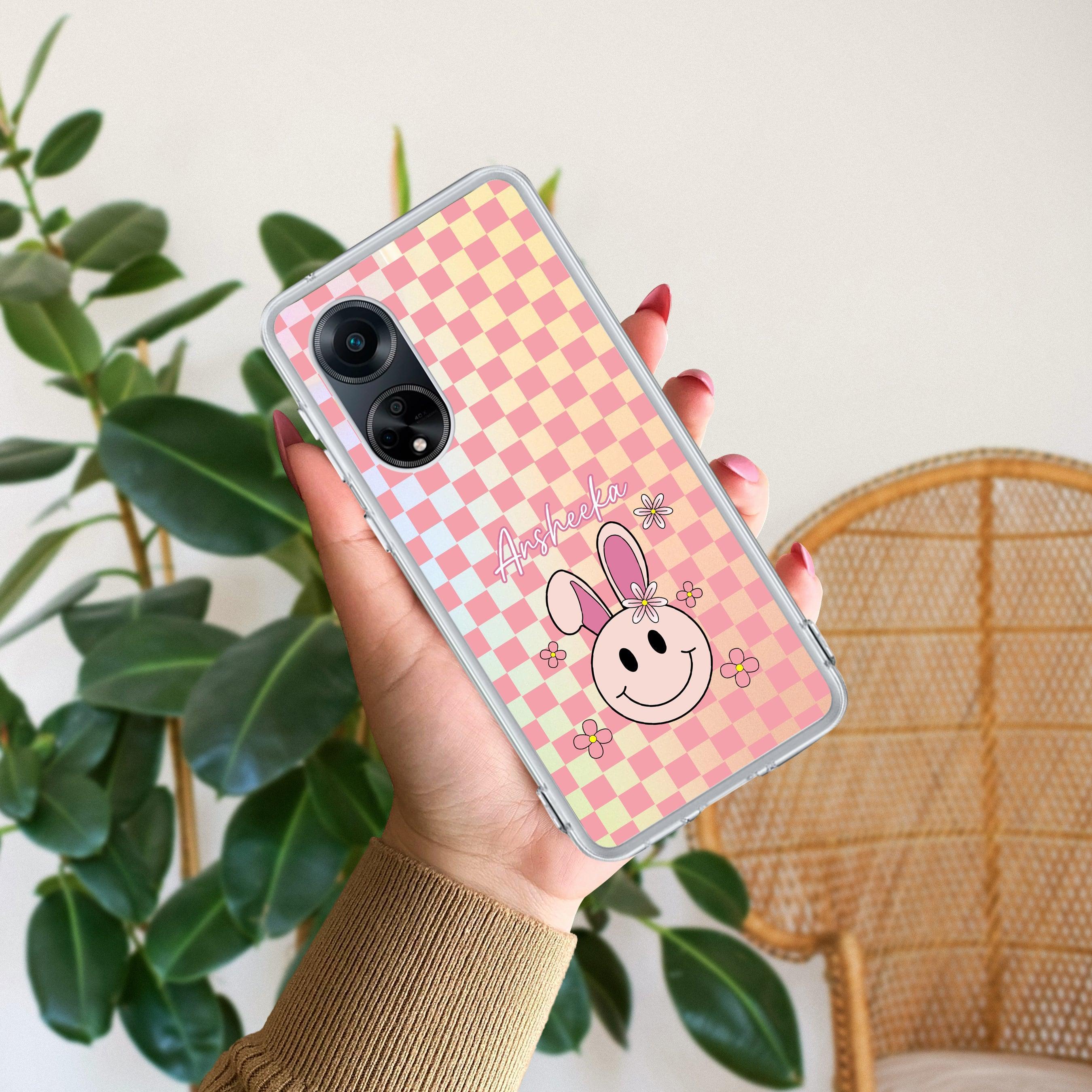 Cute Bunny Customize Anti Yellow Case For Oppo Reno 8T 5G