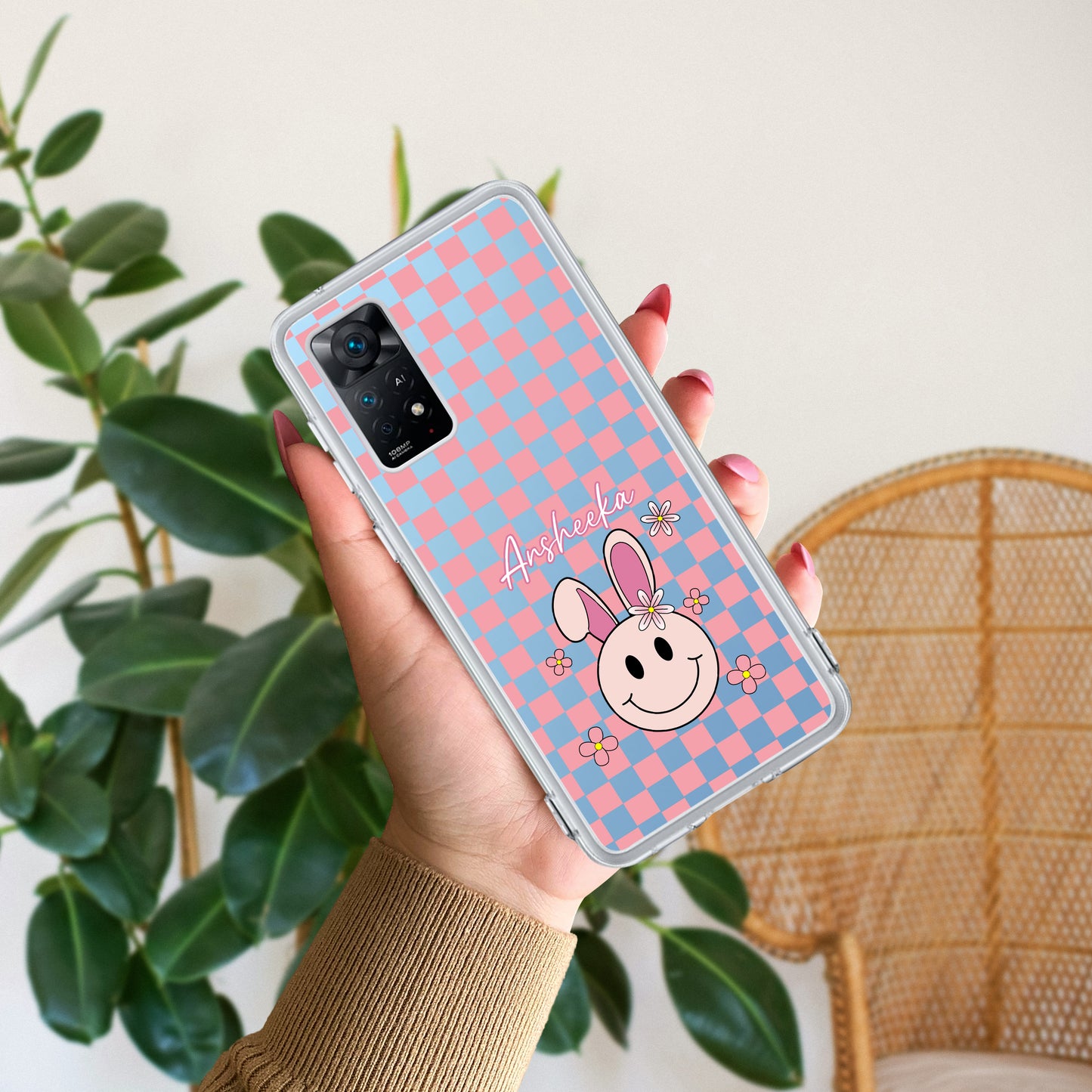 Cute Bunny Customize Transparent Silicon Case For Poco - ShopOnCliQ