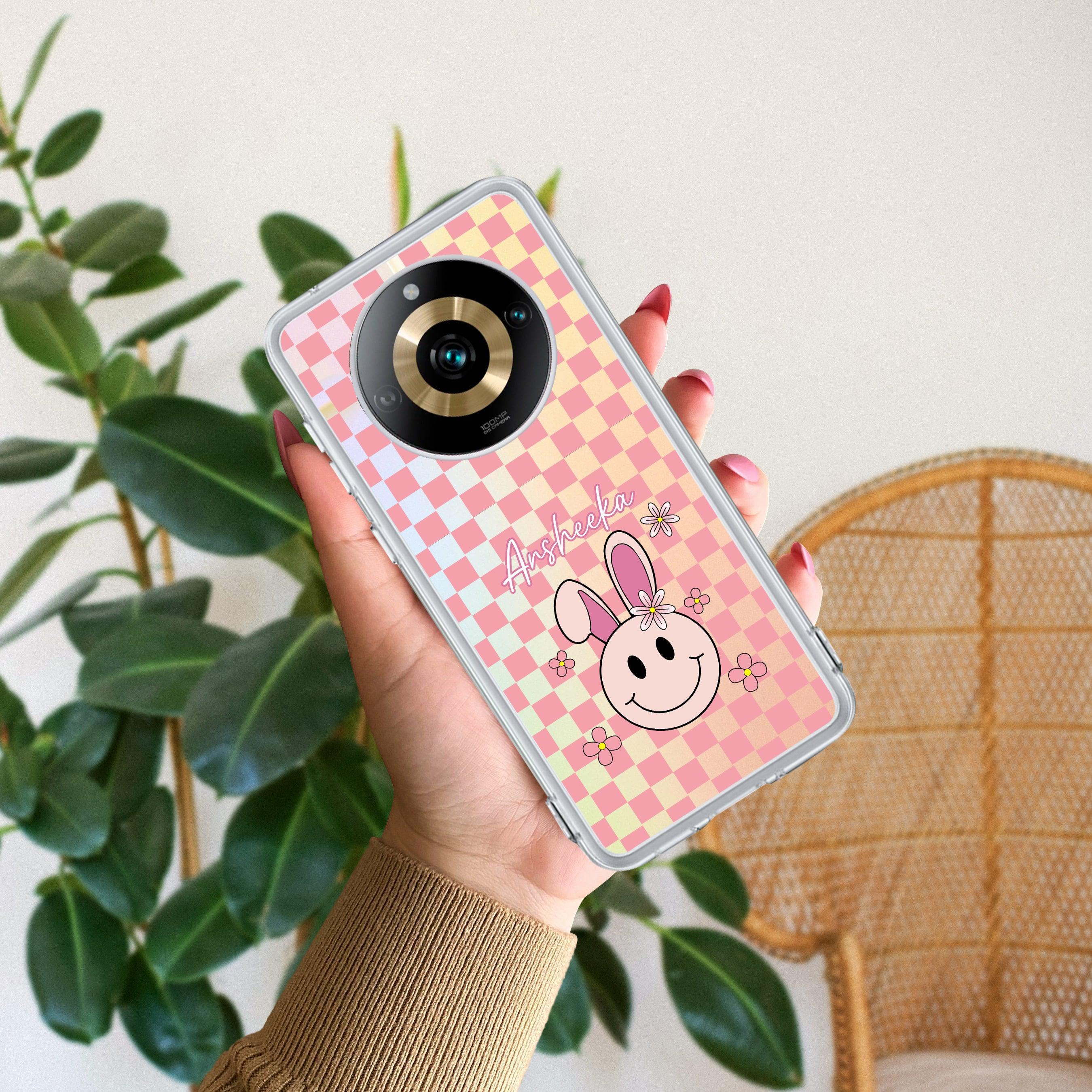 Cute Bunny Customize Transparent Silicon Case For Realme P3 5G