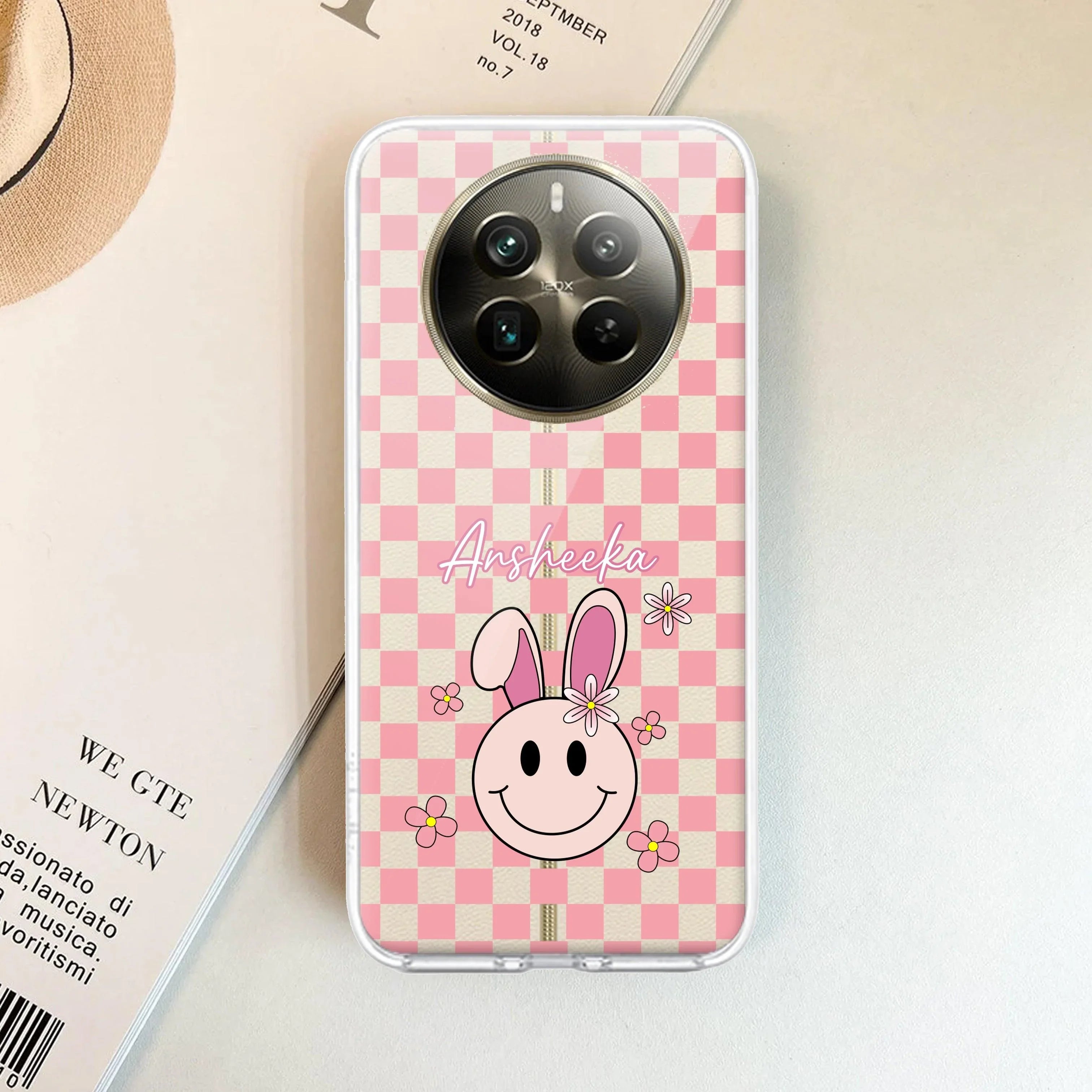 Cute Bunny Customize Transparent Silicon Case For Realme 9 Pro Plus 5G / Realme Narzo 50 Pro (5G) / Realme 9 4G
