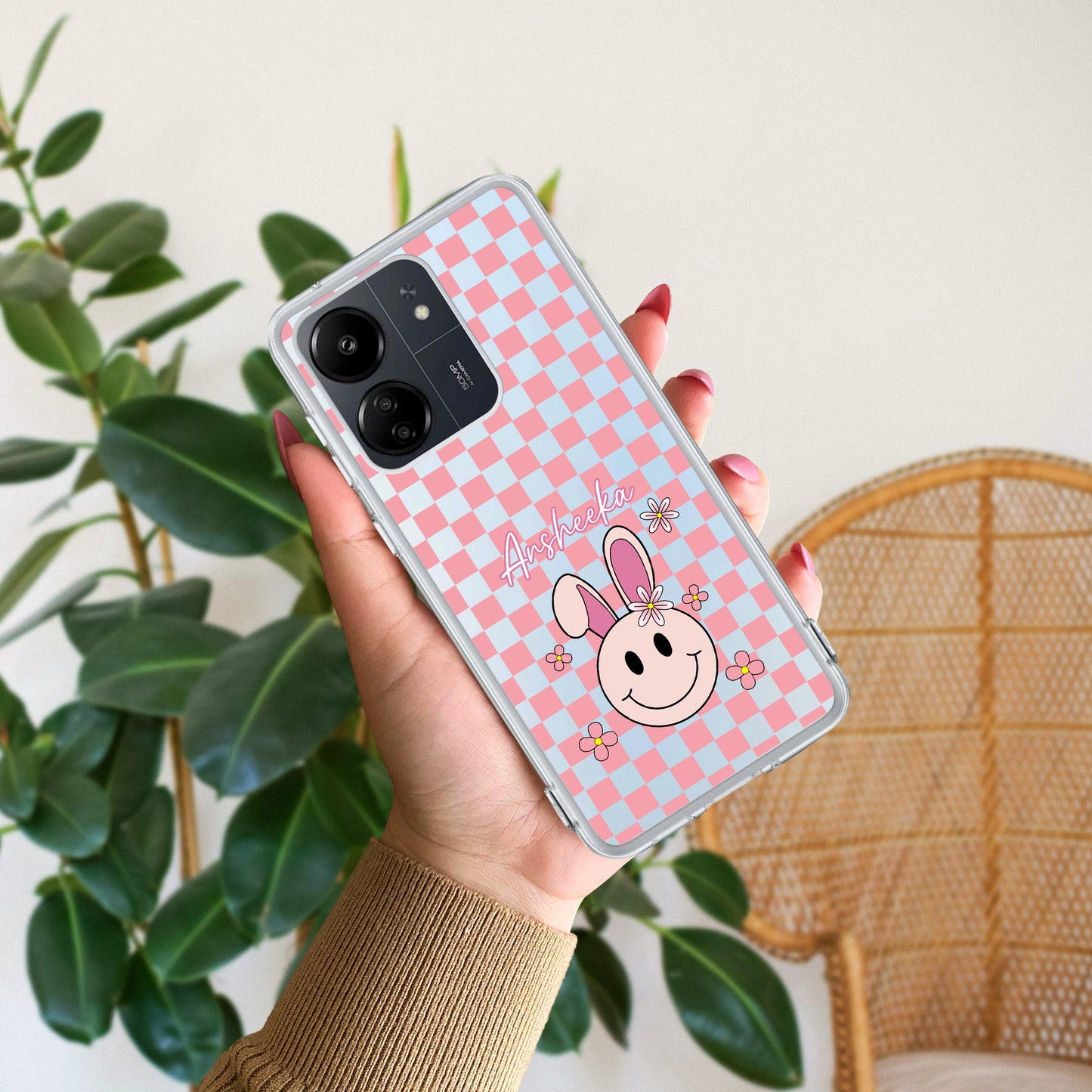 Cute Bunny Customize Transparent Silicon Case For Redmi/Xiaomi - ShopOnCliQ