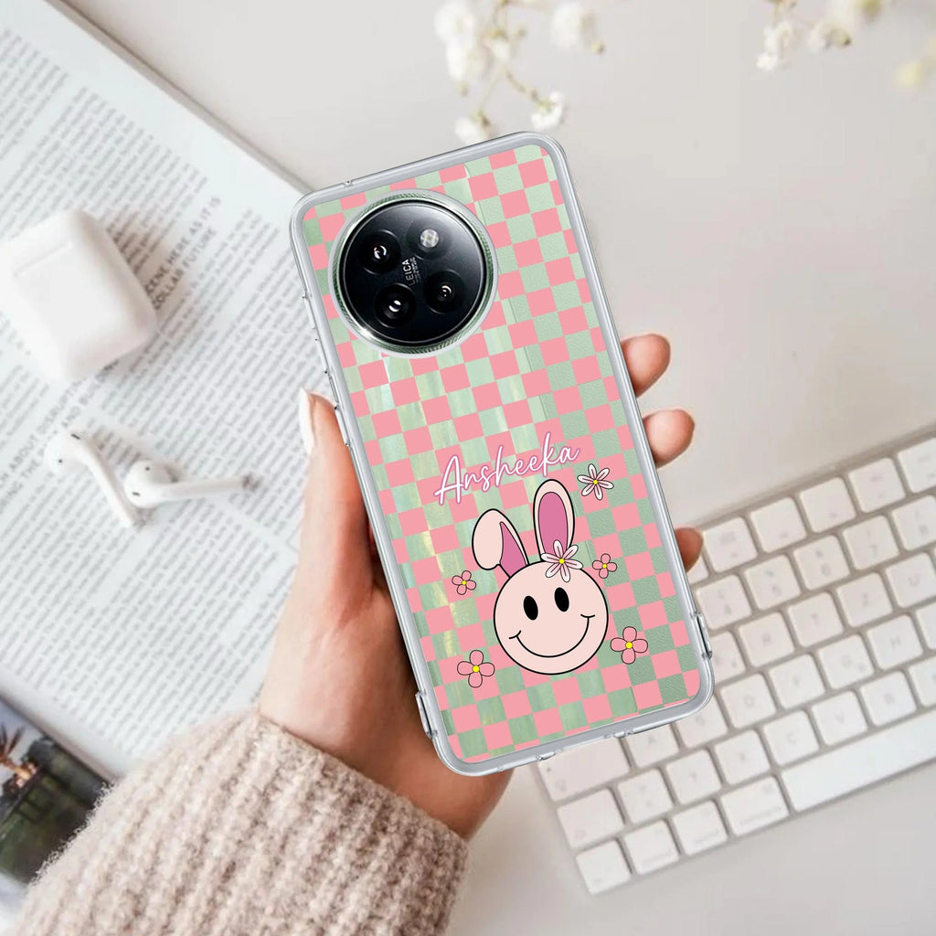 Cute Bunny Customize Transparent Silicon Case For Redmi Note 10 Pro / Redmi Note 10 Pro Max