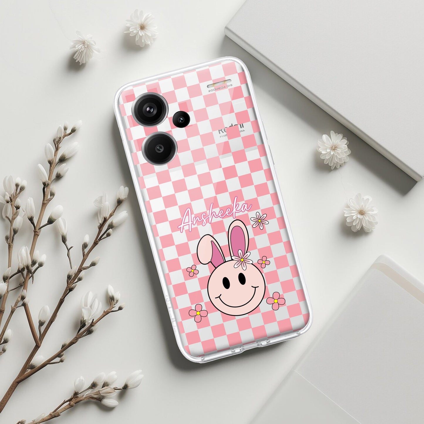 Cute Bunny Customize Transparent Silicon Case For Redmi/Xiaomi ShopOnCliQ