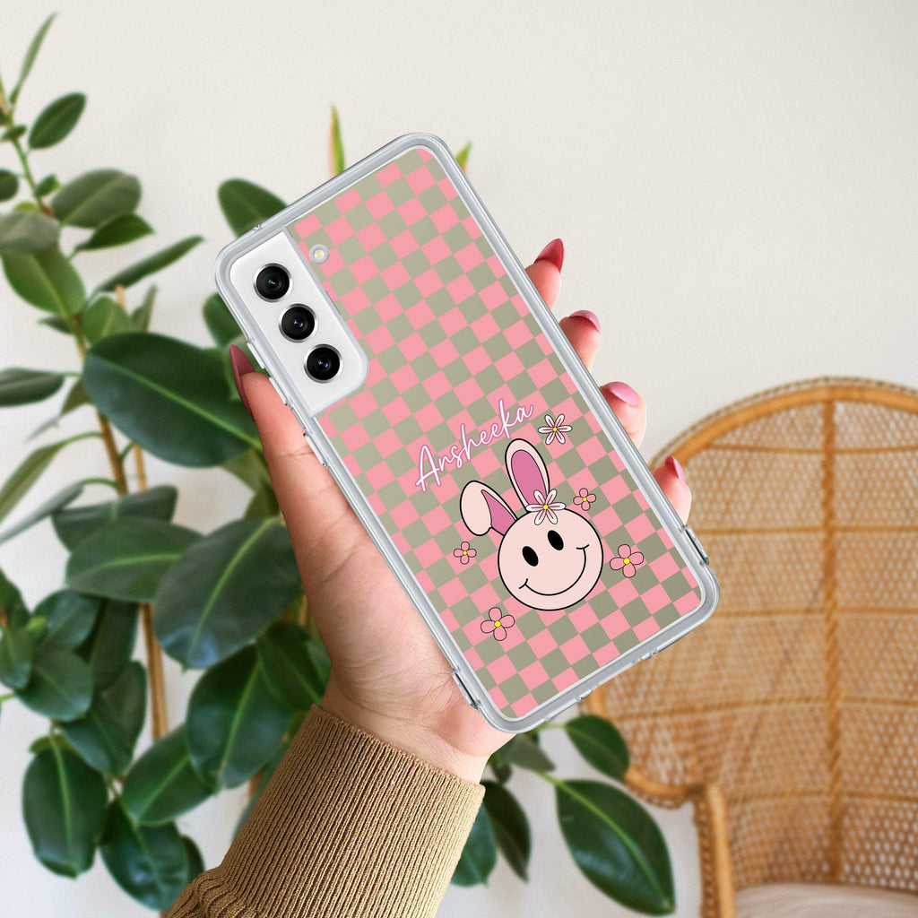 Cute Bunny Customize Anti Yellow Case For Samsung Galaxy S22 5G