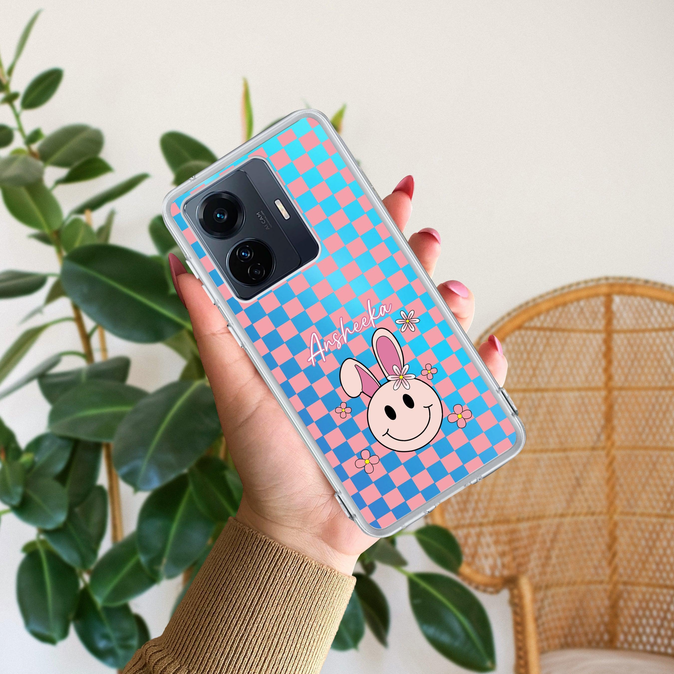 Cute Bunny Customize Transparent Silicon Case For Vivo Y300 5G