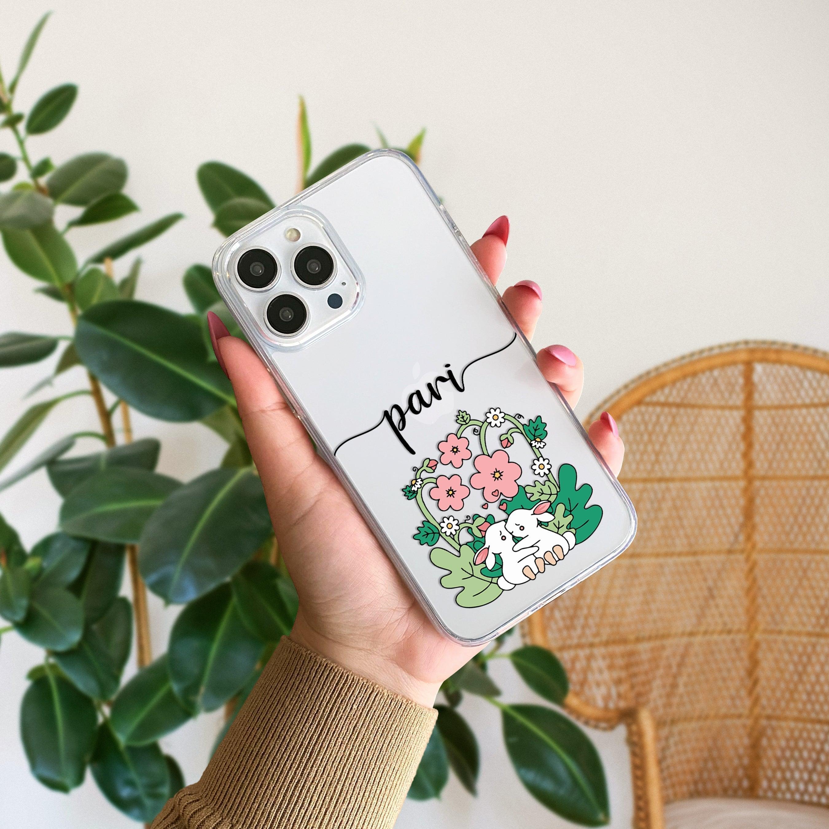 Cute Bunny Customize Transparent Silicon Case V2 For Motorola Edge 40 Neo