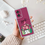 Cute Bunny Customize Transparent Silicon Case V2 For Motorola G85 5G