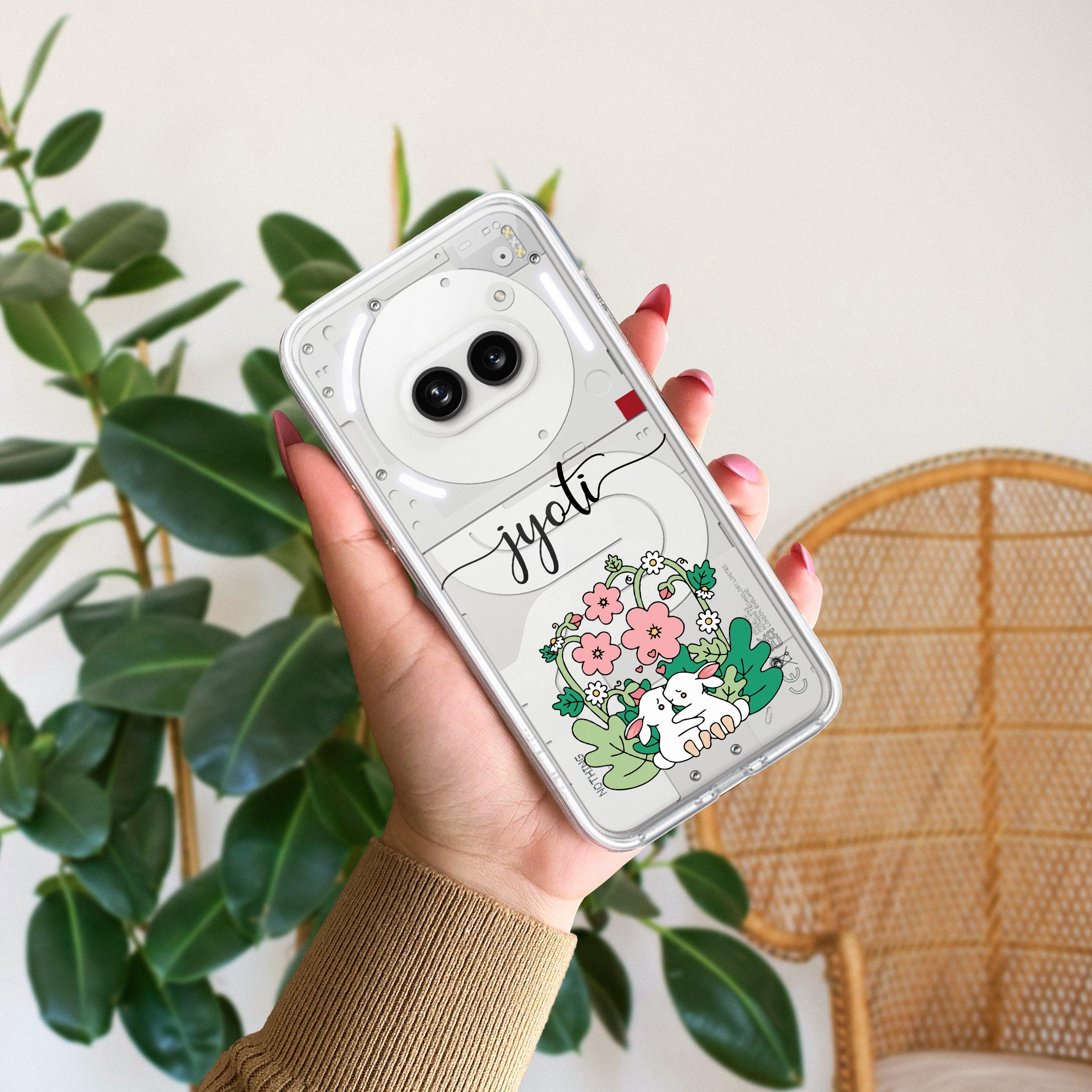 Cute Bunny Customize Transparent Silicon Case V2 For Nothing - ShopOnCliQ