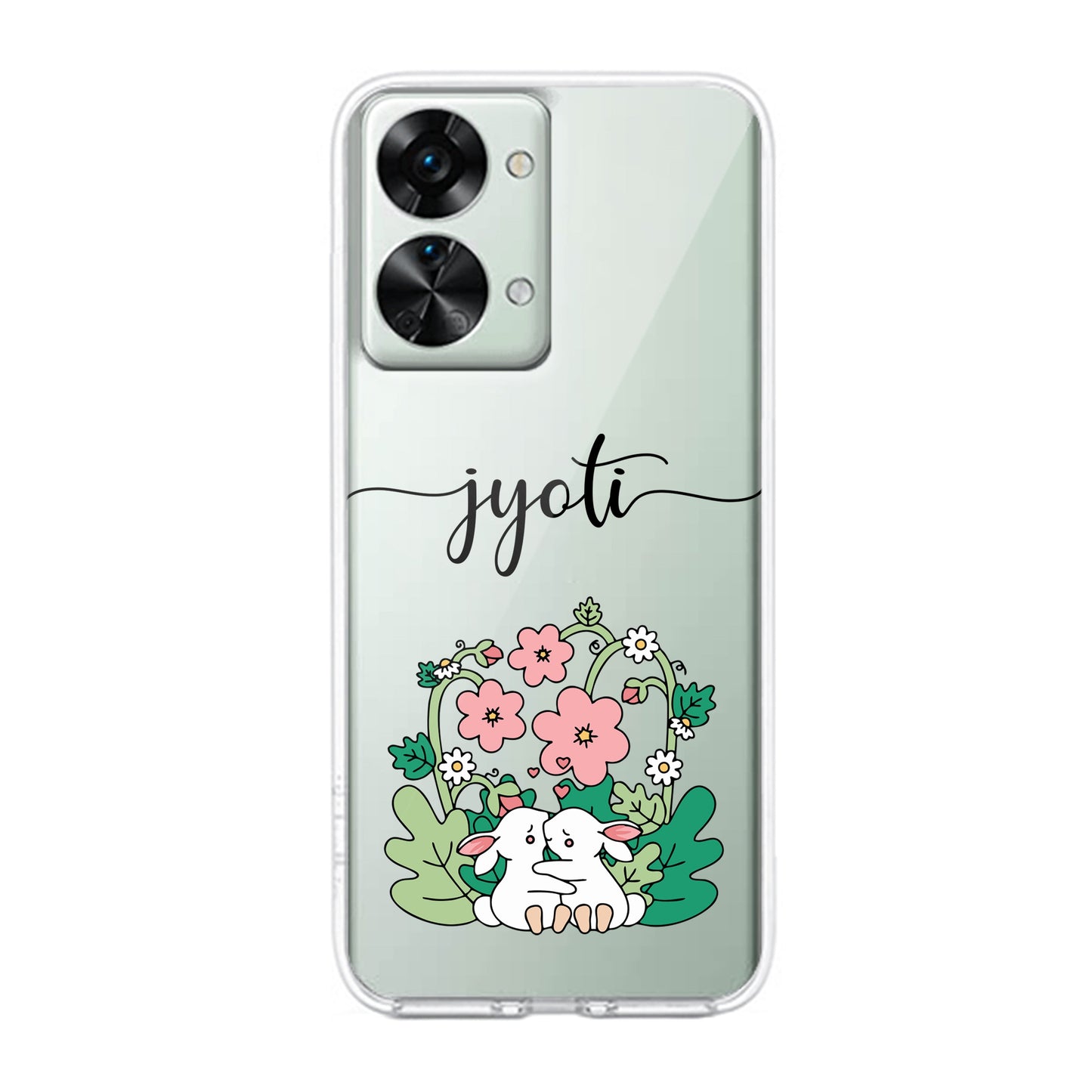 Cute Bunny Customize Transparent Silicon Case V2 For OnePlus ShopOnCliQ