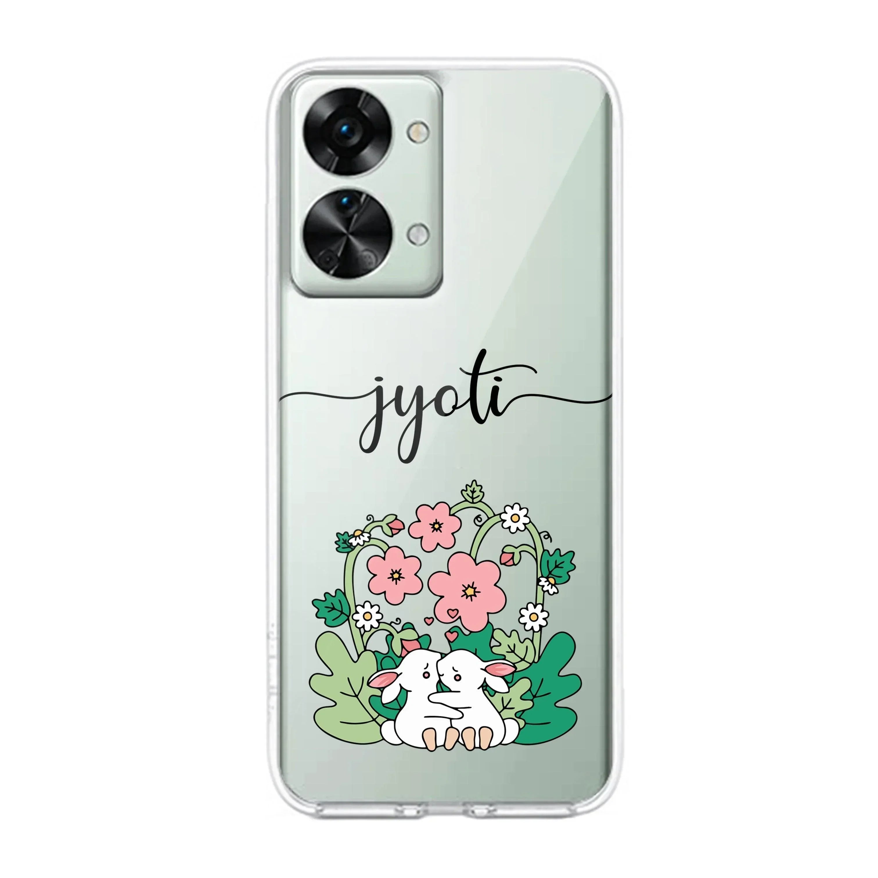Cute Bunny Customize Transparent Silicon Case V2 For OnePlus - ShopOnCliQ