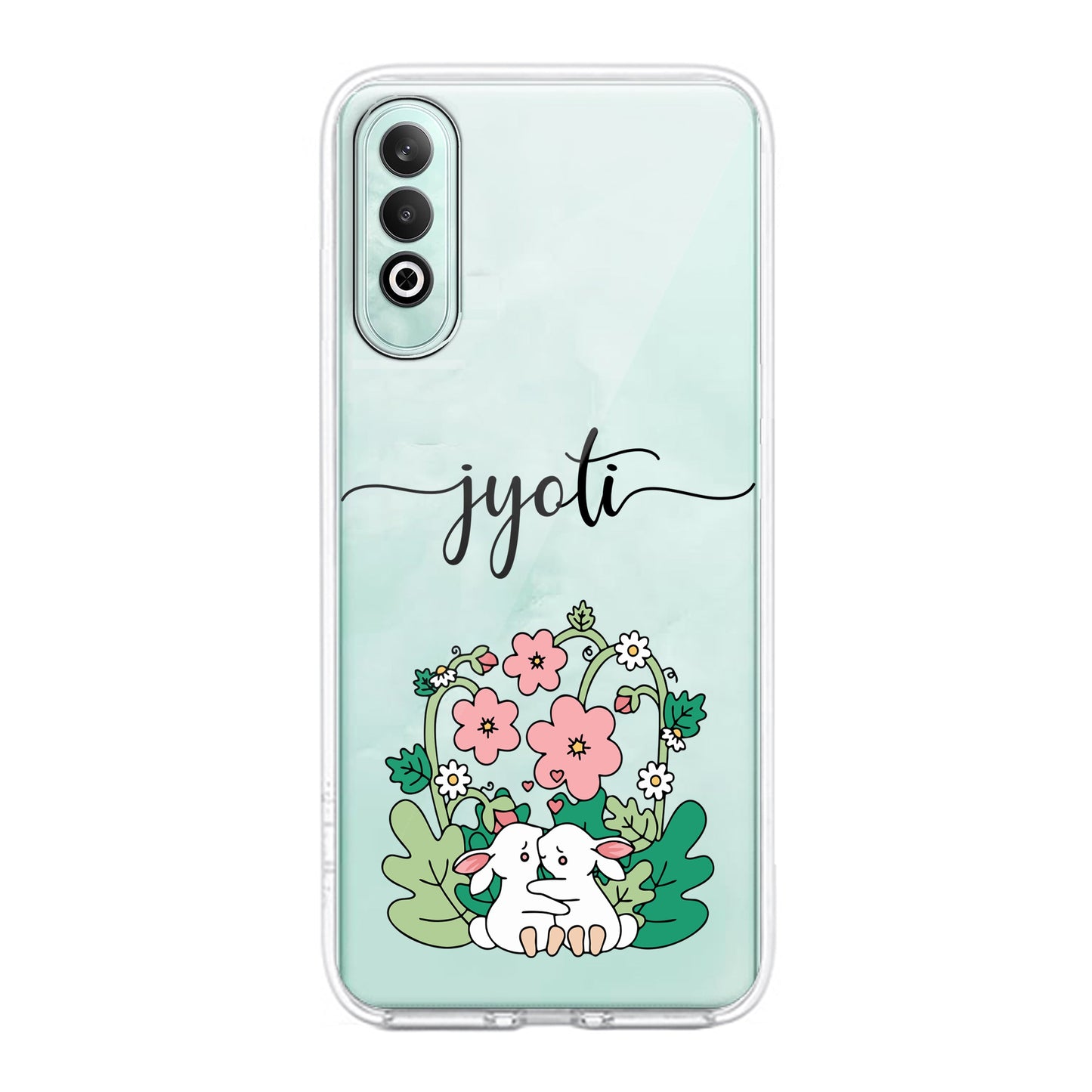 Cute Bunny Customize Transparent Silicon Case V2 For OnePlus ShopOnCliQ