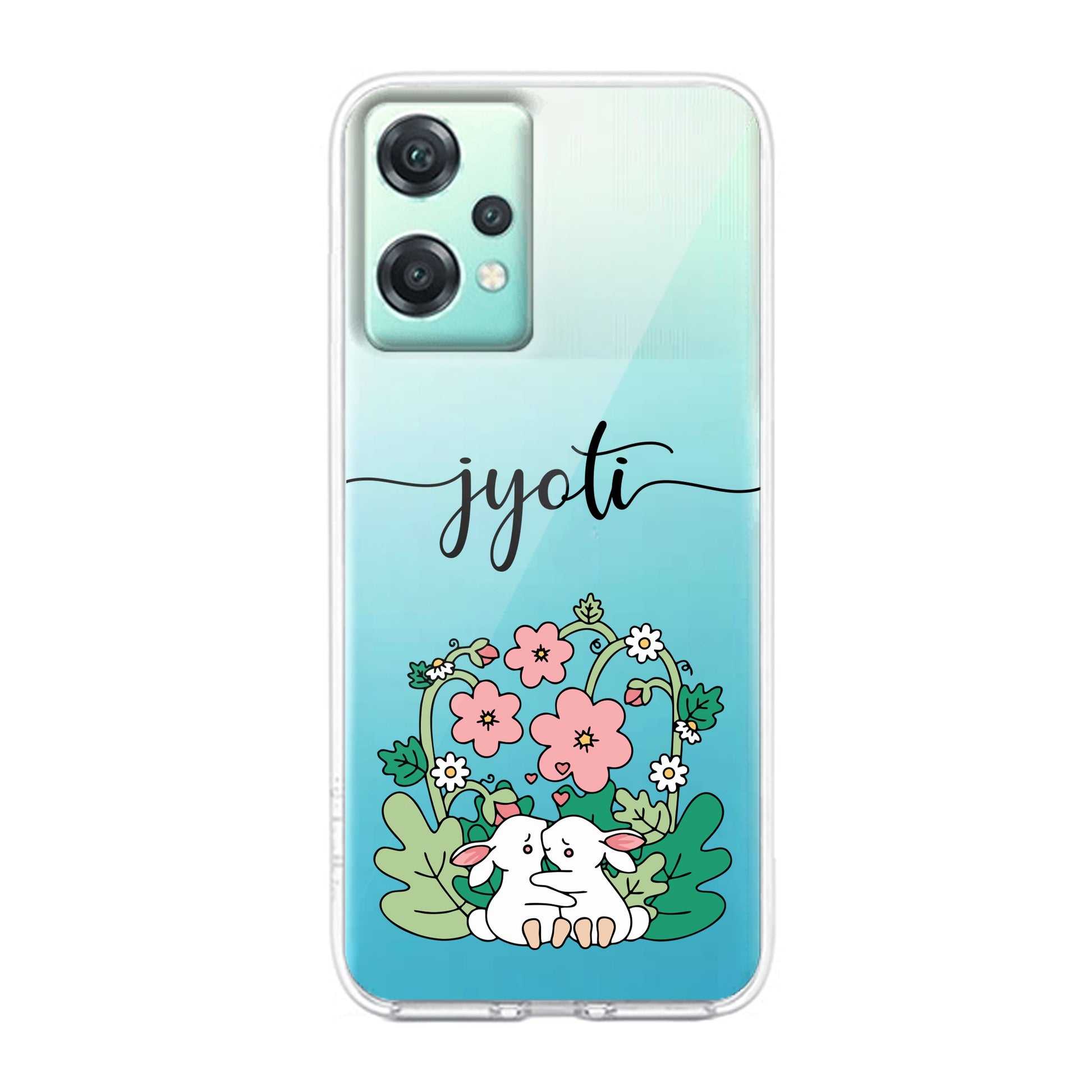 Cute Bunny Customize Transparent Silicon Case V2 For OnePlus ShopOnCliQ