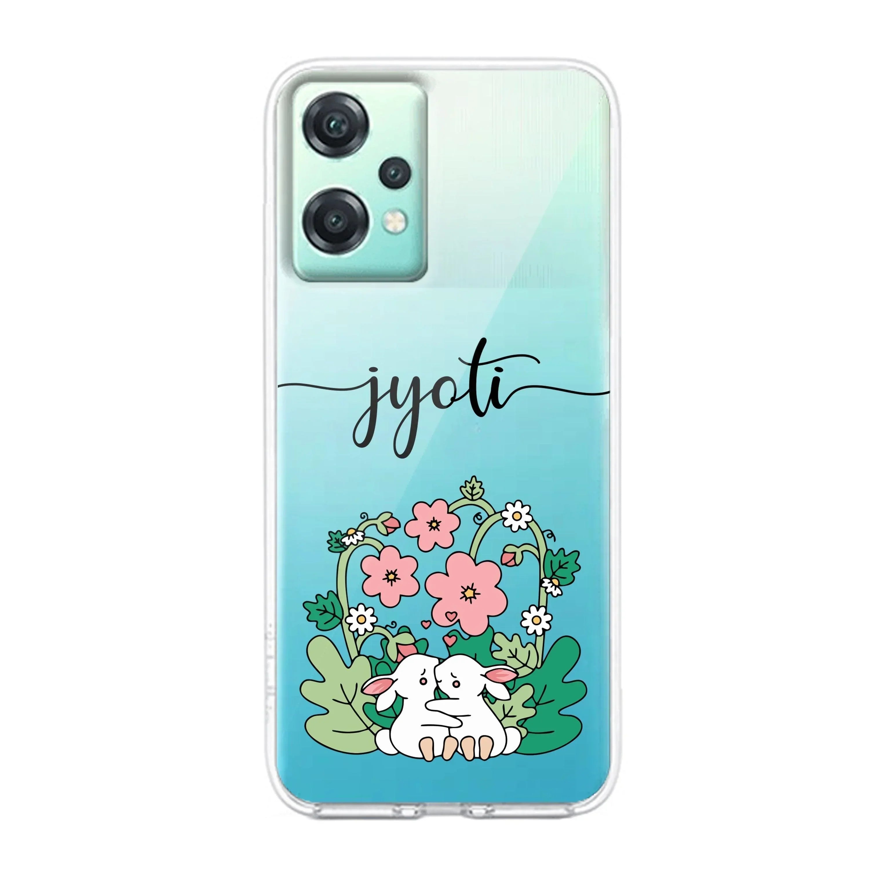 Cute Bunny Customize Transparent Silicon Case V2 For OnePlus - ShopOnCliQ