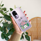 Cute Bunny Customize Transparent Silicon Case V2 For Oppo Reno 8T 5G