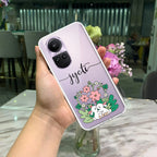 Cute Bunny Customize Transparent Silicon Case V2 For Oppo Reno 8 Pro 5G
