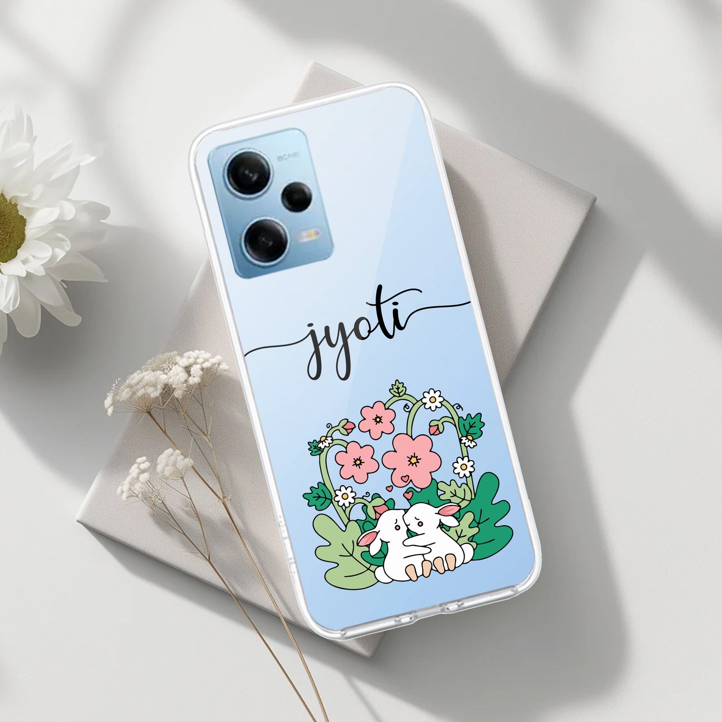 Cute Bunny Customize Transparent Silicon Case V2 For Poco ShopOnCliQ