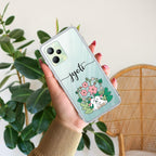 Cute Bunny Customize Transparent Silicon Case V2 For Realme 14T 5G