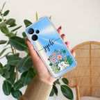 Cute Bunny Customize Transparent Silicon Case V2 For Realme Narzo 30A / Realme C12 / Realme Narzo 20