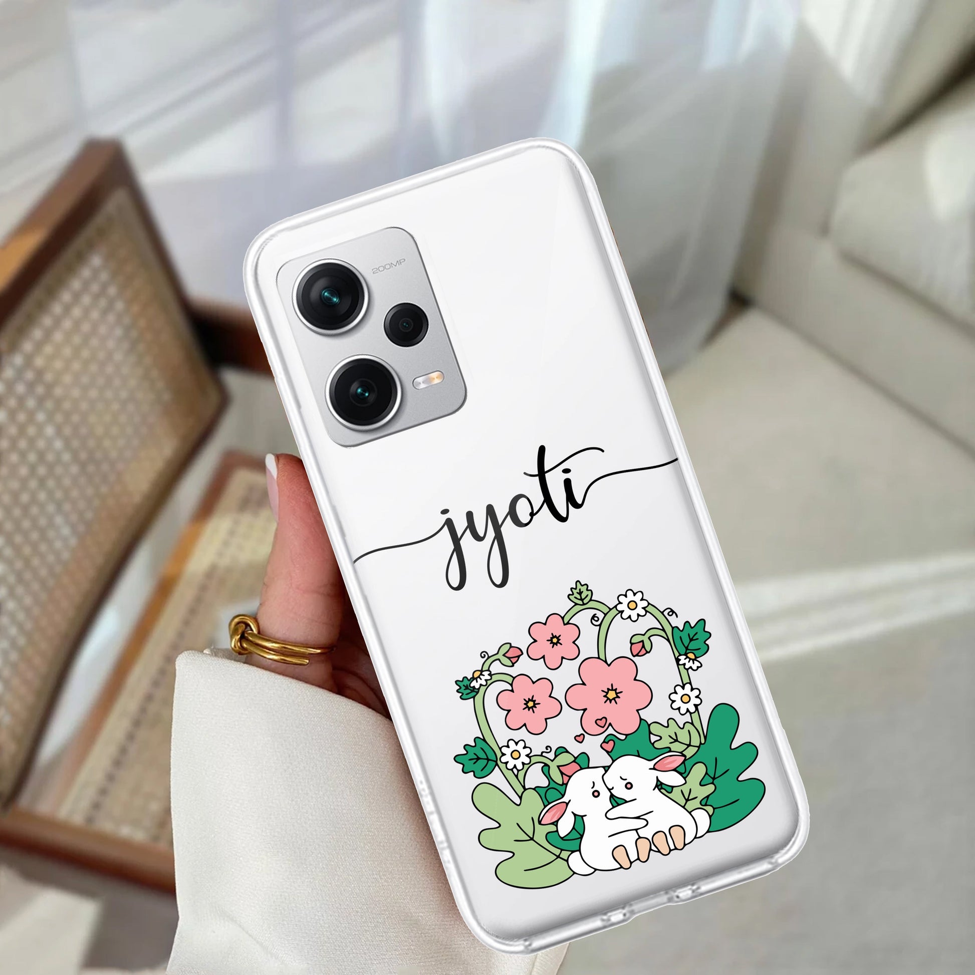 Cute Bunny Customize Transparent Silicon Case V2 For Redmi/Xiaomi ShopOnCliQ