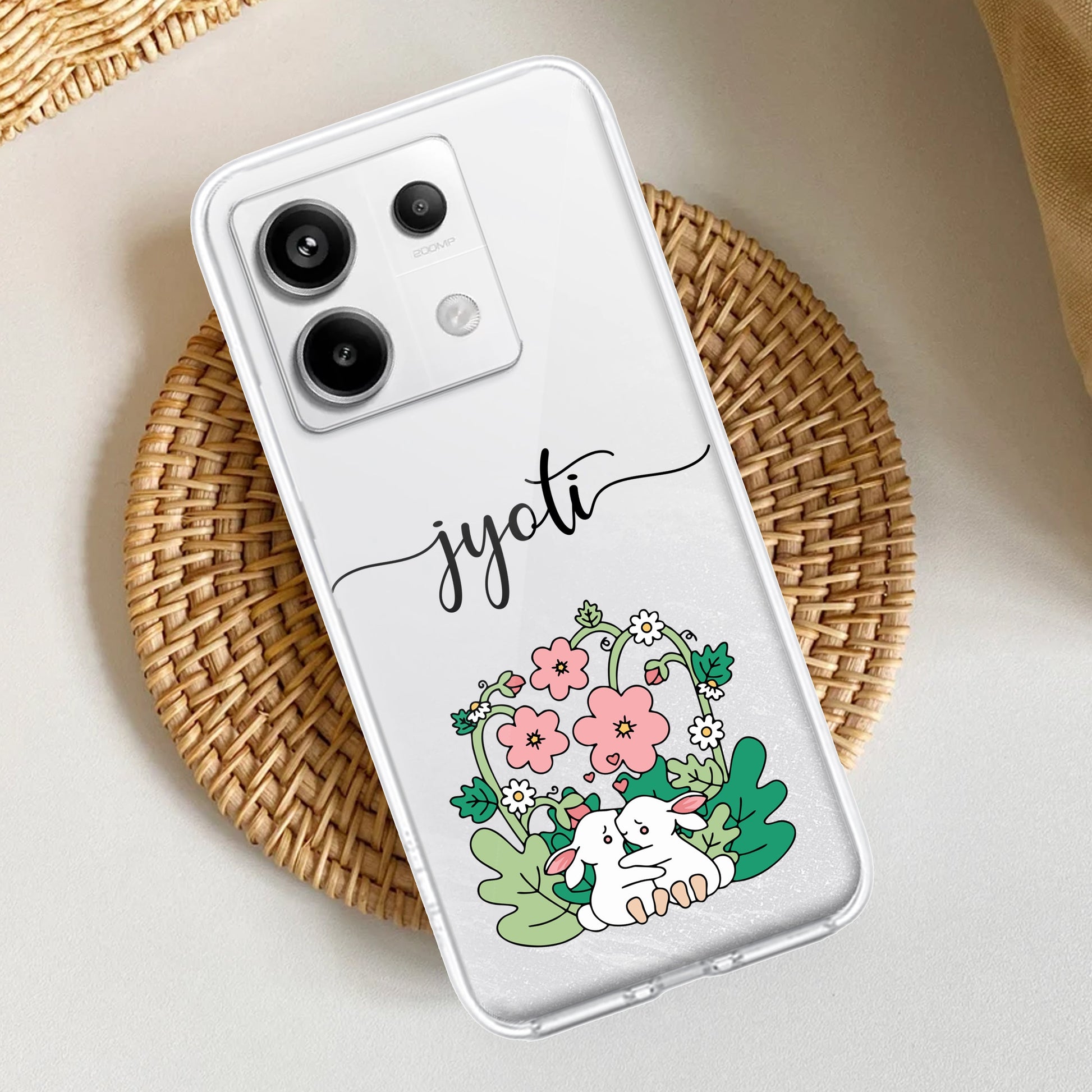 Cute Bunny Customize Transparent Silicon Case V2 For Redmi/Xiaomi ShopOnCliQ