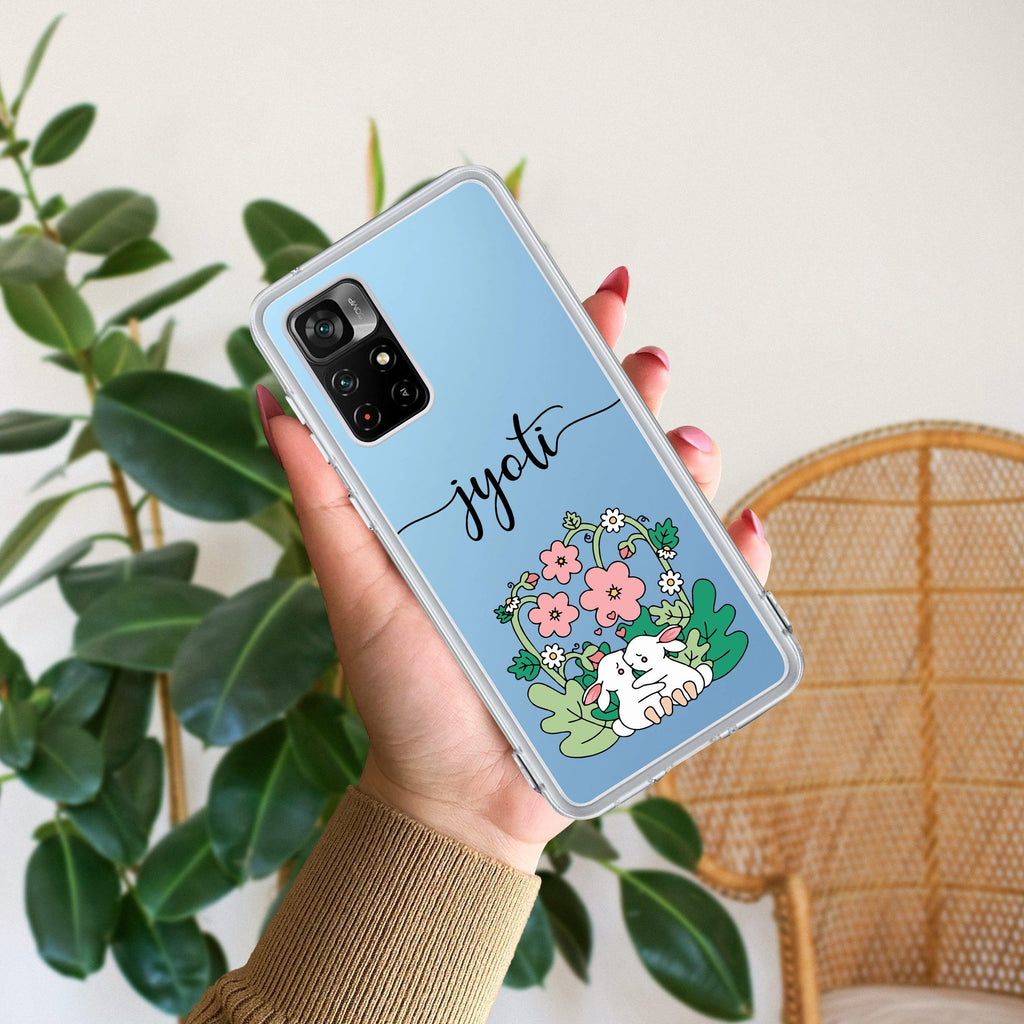 Cute Bunny Customize Transparent Silicon Case V2 For Xiaomi 12 Pro 5G