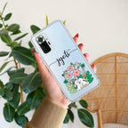 Cute Bunny Customize Transparent Silicon Case V2 For Redmi Note 11T 5G