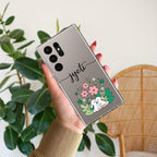 Cute Bunny Customize Transparent Silicon Case V2 For Samsung Galaxy A13 4G
