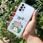 Cute Bunny Customize Transparent Silicon Case V2 For Samsung Galaxy A33