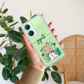 Cute Bunny Customize Transparent Silicon Case V2 For Vivo X90 Pro Plus 5G