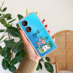 Cute Bunny Customize Transparent Silicon Case V2 For Vivo Y33s / Vivo Y33T