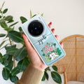 Cute Bunny Customize Transparent Silicon Case V2 For Vivo X100 5G