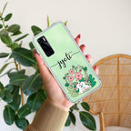 Cute Bunny Customize Transparent Silicon Case V2 For Vivo V21e 5G